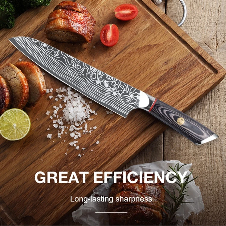 Top Amazon Sale  German 1.4116 steel Chef  Kitchen Meat Cutting Knife with Pakka Wood Handle