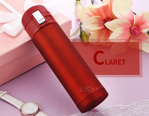 Top  double wall ss vacuum flask thermos with lid
