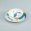 Top grade custom unicorn printed 100% melamine dinner plates dinnerware sets for kids