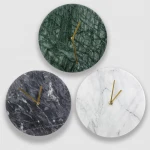 Top Grade Import Natural Green Marble Wall Clock