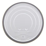 Top Quality 401 TFS Tin Can EOE Aluminized Food Lacquer Easy Open Lids For Steamed Fish Meat Seafood