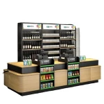 Total uNIT Costumed Mode Checkout Counter with Doors and Back Shelf
