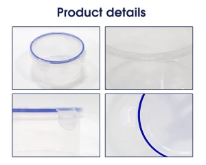 Transparent Leak - Proof Spice Storage Container Microwave Plastic Airtight Food Storage Containers With Round Lid 1.0L