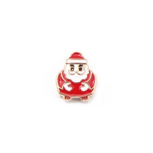 Trending Products 2019 New Arrivals Customized Santa Claus Metal Logo Charm