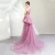 Import TS7711 Jancember Princess neckline pink sash floor length charming hot pink picture lace cap sleeve bridesmaid formal dress from China