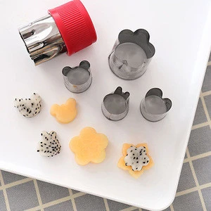 Vegetable Cutters Shapes Set (8 Piece) - Cookie Cutters Mold Fruit Pie Crust Biscuit Presses Cutters Stamps for Kids Food Making