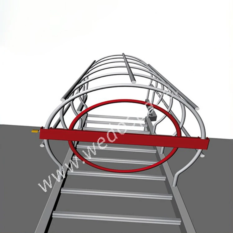 Vertical Cage ladder wrought iron stair design