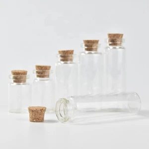 Vial glass clear test tube with cork bottle glass