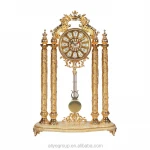 vintage style copper gold table clock wall clock for living room or bedroom