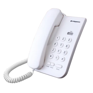Wall mountable corded telephone with last number redial function NIPPON NP 2035 Black White colors