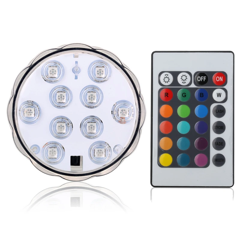 Waterproof 3AA Battery Operated Wedding Decorations Submersible Led Aquarium Lights with Remote Controls