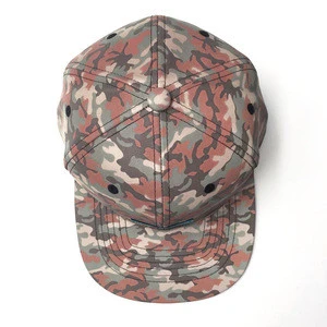 Waterproof Women Printed Military Caps With Leather Patch
