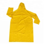 Waterproof yellow men pvc raincoat