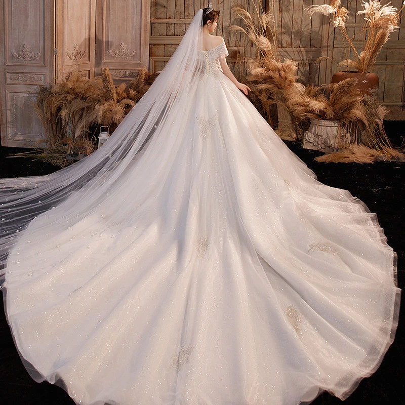 wedding dress bridal gowns luxurious super Fairy Princess weddings bridesmaid dresses mermaid gown