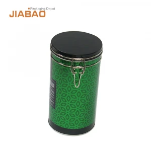 Custom logo hojalata Airtight plastic Lid Tall Round Empty Coffee Tin Gift Box package cajas packaging boxes