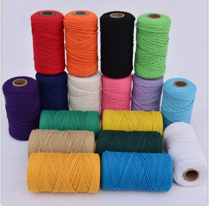 Wholesale 2mm 3mm 4mm 5mm 6mm 8mm 10mm twisted macrame cord cotton rope
