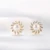 Import wholesale Accessories Sun Flower Real Gold Plate Freshwater Pearl 10mm  Stud Earrings 2021 from China