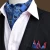 Import wholesale adults paisley polyester business wedding ascot cravat tie pocket square set from China