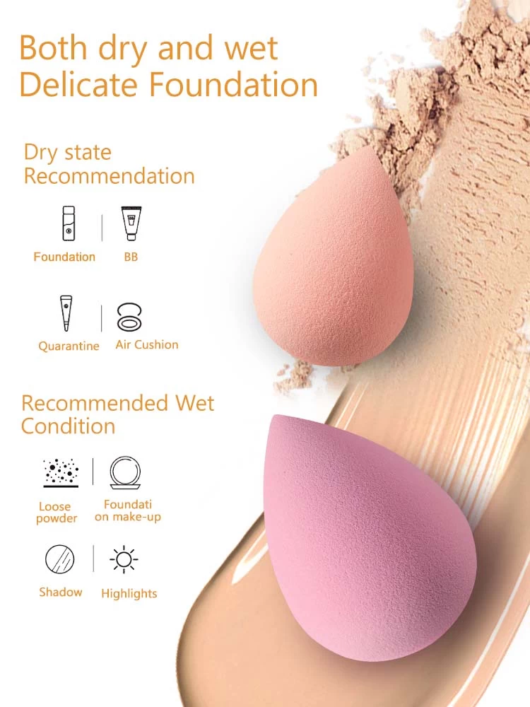 Wholesale beauty private logo professional makeup puff blender makeup sponge for foundation