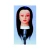 Import Wholesale Beauty Salon Equipment Female Mannequin Head 100% Human Hair Barber Pricetice Black and golden Training Mannequin Head from China
