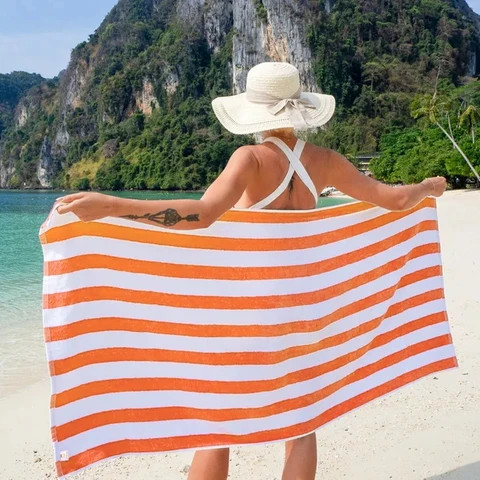 Wholesale designer golf microfiber terry cotton beach towel in Adult size