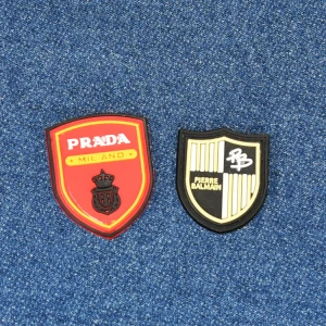 Wholesale Garment accessories embossed clothing soft 2d 3d custom logo rubber patches pvc silicone patches