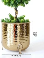 Wholesale Gold Metal Planter for Home Decor decorative for Indoor Outdoor Balcony Living Room office desk garden Golden Standard