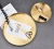 Import Wholesale medium sized office home hotel desktop golden round metal food sundries serving tray from China