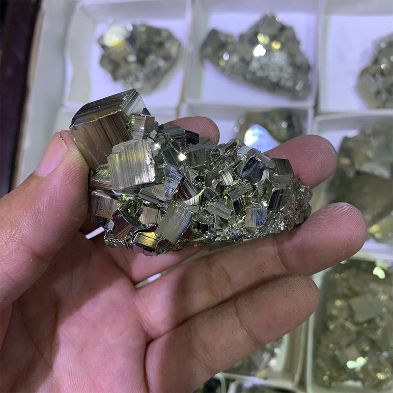 Wholesale natural rough copper pyrite mineral specimen stone raw pyrite chalcopyrite ore
