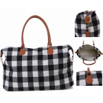 Wholesale Personalized Buffalo Plaid Weekender Overnight Travel Bag