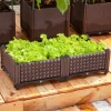Wholesale Rectangular Raised Garden Vegetables Box Bed Indoor Outdoor Garden Plant Box Plastic Planter Box