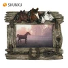 Wholesale Resin 3 Horse with Barbed Wire Picture Frame Home Decor Art Photo Frame