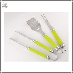 Wholesale Set of 3 pcs BBQ tools Functional useful bbq grill stainless steel bbq tools set