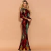 Wholesale Sexy Ladies Sequin Cocktail Evening Dresses Backless Maxi Evening Party Dress Bodycon Elegant Formal Evening Dresses