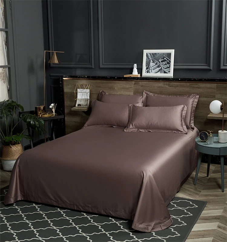 Wholesale Solid Color Egyptian Cotton Sheets 100% Cotton Hotel Bed Linen