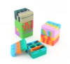 wholesale square type portable silicone 50 mm multicolor pill Box hidden tobacco case secret stash diversion safe pill case