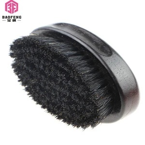 Wholesale wood hairbrush 100% boar bristle hair men private label beard brush