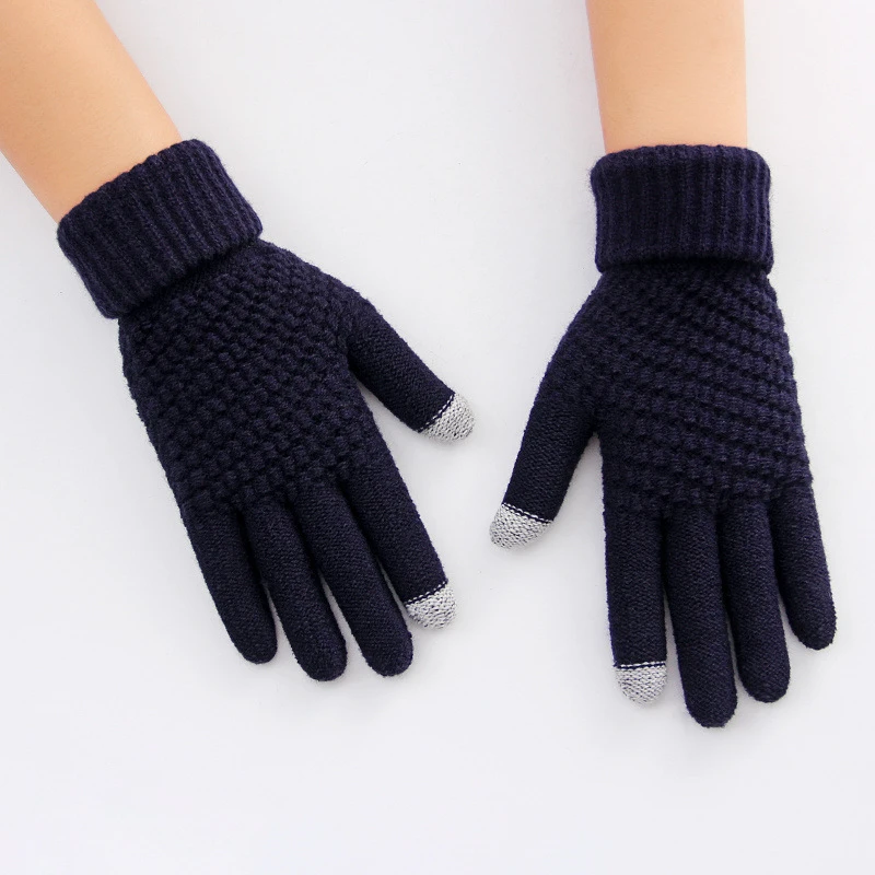 Winter Touch Screen Womens And Mens Warm Stretch Full-finger Gloves