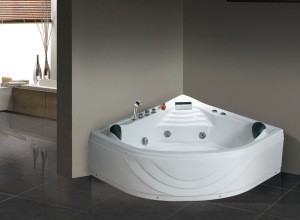 With two pillows 1500mm length sector corner whirlpool bathtub