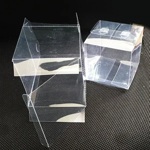 WLT4-4-6 Christmas apple packaging see through clear pvc plastic square gift box display toys packaging box
