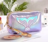 Women Fashion Travel Make Up Necessaries Organizer Zipper Makeup Case Pouch Toiletry Kit laser Functional Cosmetic Bag