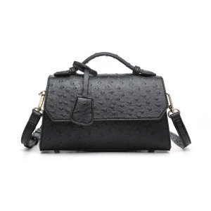 Women Ostrich Handbags Fashion Tote Purses Shoulder Bag Top Handle Satchel Handbag leather