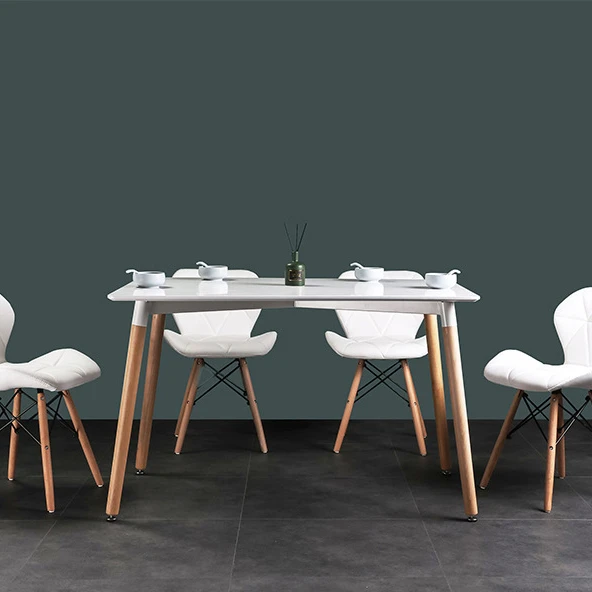 Wooden Dining Table Oak Solid Long White Room Round New Design Furniture Modern Restaurant Metal Dinning Set Wood Dining Tables