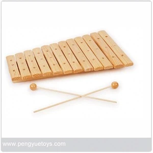 wooden instrumental music toy,natural wooden xylophone PY1052