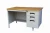 Import wooden top hot sale modern design metal steel vused office furniture with drawer office desk with cabinet from China