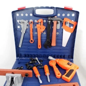 Workbench Kids Tool Set Top Quality Workshop Toy w/12 Realistic Hanging Tools & Electric Drill For Educational Play - Best Tool