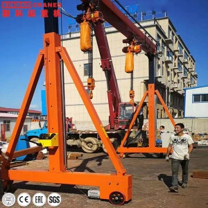Workshop OEM 1 ton 2ton 5ton 2 ton lifting load electric mobile moving adjustable height mini type small portable gantry crane