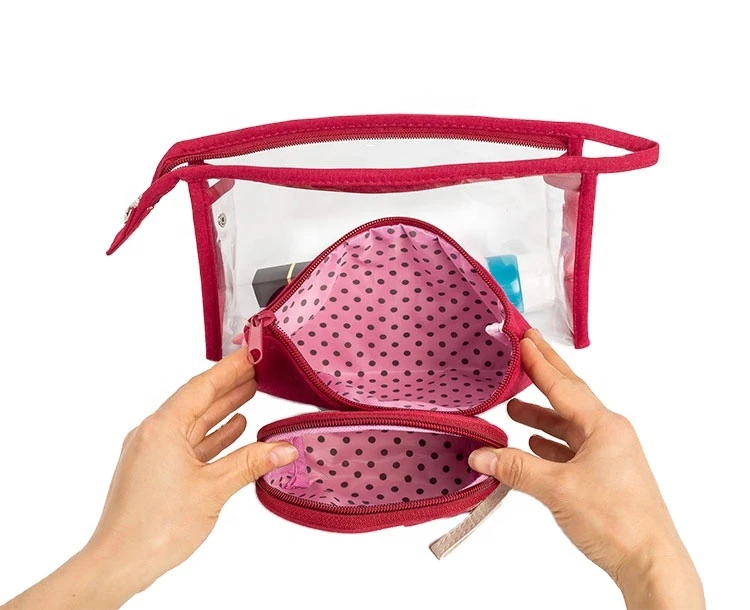 Yaeshii 2020 New Design Women Cosmetic Bag TPU Clear Makeup Bag Beauty Organizer Pouch Travel Clear Makeup Kit Case