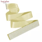 YouLaPan S20 Fashion Pearl Beaded Applique Trim Bridal Satin Belts for Wedding Dress