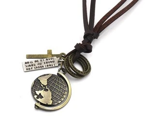 YRG096 Huilin Earth Gift Globe Map Geography Atlas Planet World Necklace